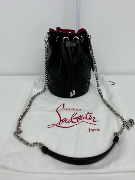 Handbags - Christian Louboutin Marie Jane Black Leather Bucket Bag